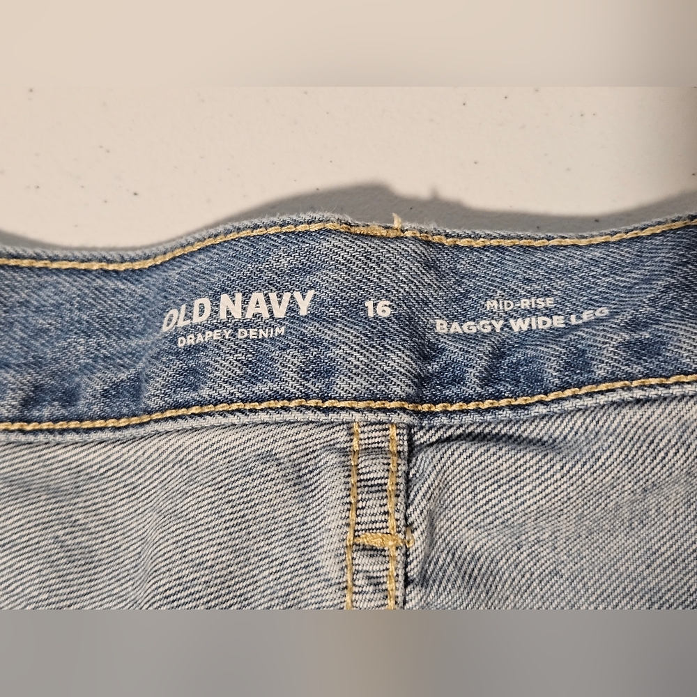 Old Navy Blue Flare Wide Leg Jeans - Picture 2 of 11